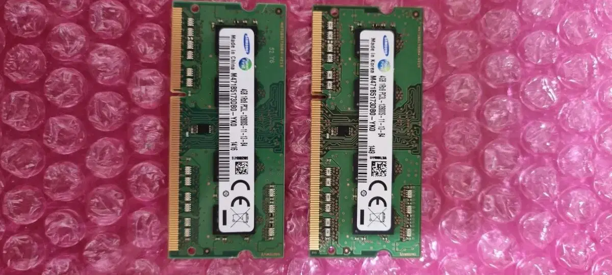 DDR3 4G  노트북 램 2개